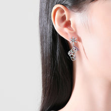 Load image into Gallery viewer, Fashion and Creative Snowflake Christmas Stocking Stud Earrings with Cubic Zirconia