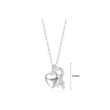Load image into Gallery viewer, 925 Sterling Silver Fashion Simple Heart-shaped Key Pendant with Necklace