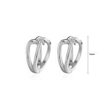 Load image into Gallery viewer, 925 Sterling Silver Simple Personalized Double Layer Geometric Earrings