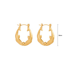 Load image into Gallery viewer, Fashion and Creative Plated Gold 316L Stainless Steel Dolphin Earrings