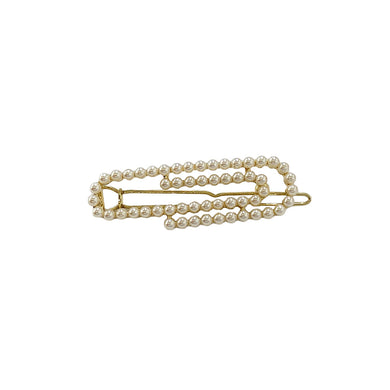 Simple and Creative Plated Gold Imitation Pearl Paper Clip Style Hair Clip