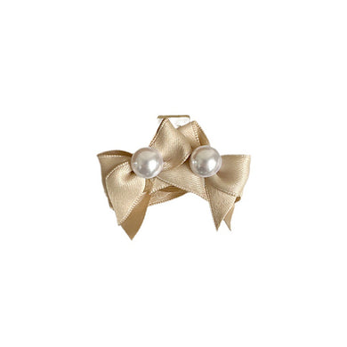 Simple and Sweet Ribbon Imitation Pearl Hair Claw