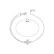 Load image into Gallery viewer, 925 Sterling Silver Fashion Personalized Cross Double Layer Bracelet with Cubic Zirconia