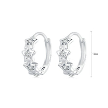 Load image into Gallery viewer, 925 Sterling Silver Simple Fashion Star Geometric Earrings with Cubic Zirconia