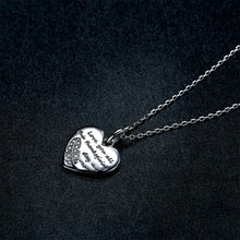 Load image into Gallery viewer, 925 Sterling Silver Fashion Simple Leaf Heart-shaped Pendant with Cubic Zirconia and Necklace