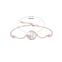 Load image into Gallery viewer, 925 Sterling Silver Plated Rose Gold Fashion and Creative Fishtail Mother-of-pearl Bracelet with Cubic Zirconia