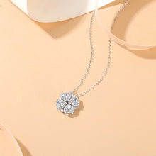 Load image into Gallery viewer, 925 Sterling Silver Fashion Brilliant Four-Leafed Clover Pendant with Cubic Zirconia and Necklace