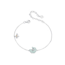 Load image into Gallery viewer, 925 Sterling Silver Fashion Simple Enamel Daisy Bee Bracelet with Cubic Zirconia