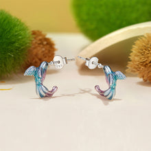 Load image into Gallery viewer, 925 Sterling Silver Fashion Simple Enamel Gradient Bird Stud Earrings