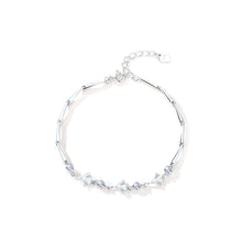 Load image into Gallery viewer, 925 Sterling Silver Fashion Simple Ginkgo Leaf Bracelet with Cubic Zirconia