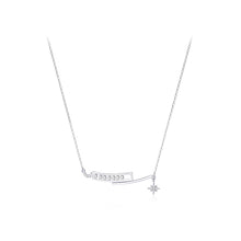 Load image into Gallery viewer, 925 Sterling Silver Fashion Creative Smiling Star Pendant with Cubic Zirconia and Necklace