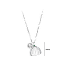 Load image into Gallery viewer, 925 Sterling Silver Fashion and Creative Pumpkin Mother-of-pearl Pendant with Cubic Zirconia and Necklace