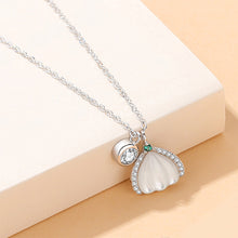 Load image into Gallery viewer, 925 Sterling Silver Fashion and Creative Pumpkin Mother-of-pearl Pendant with Cubic Zirconia and Necklace