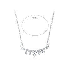 Load image into Gallery viewer, 925 Sterling Silver Simple Fashion Star Geometric Pendant with Cubic Zirconia and Necklace