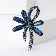 Load image into Gallery viewer, Fashion and Elegant Ribbon Brooch with Blue Cubic Zirconia