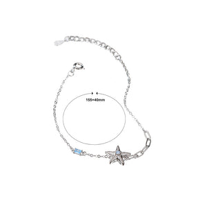 925 Sterling Silver Fashion Simple Star Bracelet with Cubic Zirconia