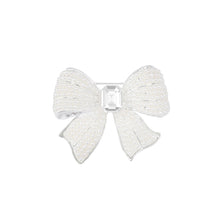 Load image into Gallery viewer, Elegant and Sweet Ribbon Imitation Pearl Brooch with Cubic Zirconia