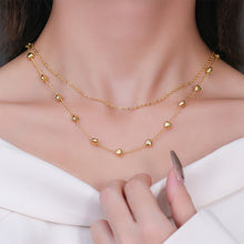 Load image into Gallery viewer, Fashion and Simple Plated Gold Heart-shaped Double-layer Necklace