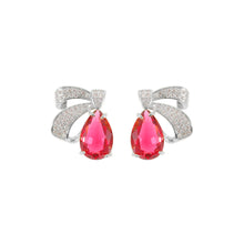 Load image into Gallery viewer, Fashion Brilliant Ribbon Earrings with Cubic Zirconia