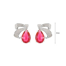 Load image into Gallery viewer, Fashion Brilliant Ribbon Earrings with Cubic Zirconia