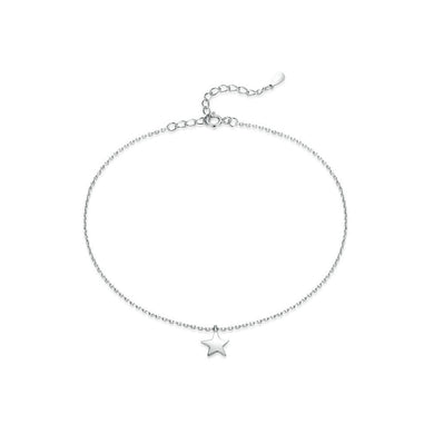 925 Sterling Silver Simple Fashion Star Anklet