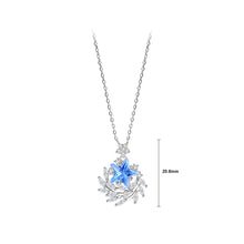 Load image into Gallery viewer, 925 Sterling Silver Fashion Creative Star Wheat Pendant with Cubic Zirconia and Necklace