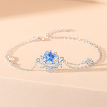 Load image into Gallery viewer, 925 Sterling Silver Fashion Creative Star Wheat Bracelet with Cubic Zirconia