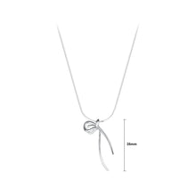 Load image into Gallery viewer, 925 Sterling Silver Fashion Simple Ribbon Pendant with Necklace
