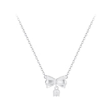 Load image into Gallery viewer, 925 Sterling Silver Fashion Sweet Ribbon Lily Of The Valley Flower Pendant with Necklace