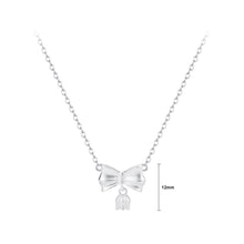 Load image into Gallery viewer, 925 Sterling Silver Fashion Sweet Ribbon Lily Of The Valley Flower Pendant with Necklace