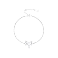 Load image into Gallery viewer, 925 Sterling Silver Fashion Sweet Ribbon Lily Of The Valley Flower Bracelet