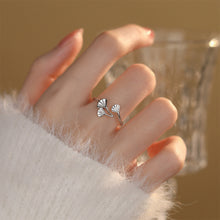 Load image into Gallery viewer, 925 Sterling Silver Fashion Simple Ginkgo Leaf Adjustable Open Ring