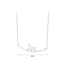 Load image into Gallery viewer, 925 Sterling Silver Simple Cute Cat Pendant with Necklace