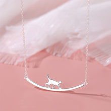 Load image into Gallery viewer, 925 Sterling Silver Simple Cute Cat Pendant with Necklace