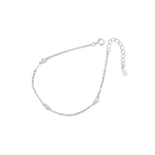 Load image into Gallery viewer, 925 Sterling Silver Simple Cute Heart Bracelet with Cubic Zirconia