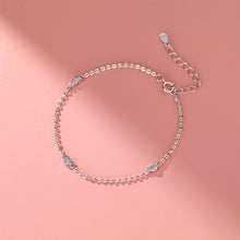 Load image into Gallery viewer, 925 Sterling Silver Simple Cute Heart Bracelet with Cubic Zirconia