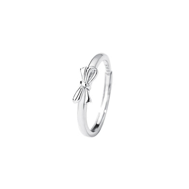 925 Sterling Silver Sweet Simple Ribbon Adjustable Ring
