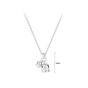 925 Sterling Silver Simple Temperament Lily Of The Valley Flower Pendant with Necklace