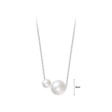 Load image into Gallery viewer, 925 Sterling Silver Simple and Fashion Geometric Imitation Pearl Pendant with Necklace