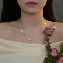 Load image into Gallery viewer, 925 Sterling Silver Simple Fashion Flower Imitation Pearl Necklace