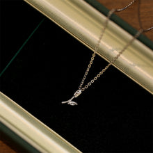 Load image into Gallery viewer, 925 Sterling Silver Fashion Simple Tulip Pendant with Cubic Zirconia and Necklace